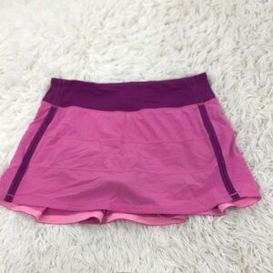 Lululemon Pace Rival Skirt II Pink Paradise / Regal Plum